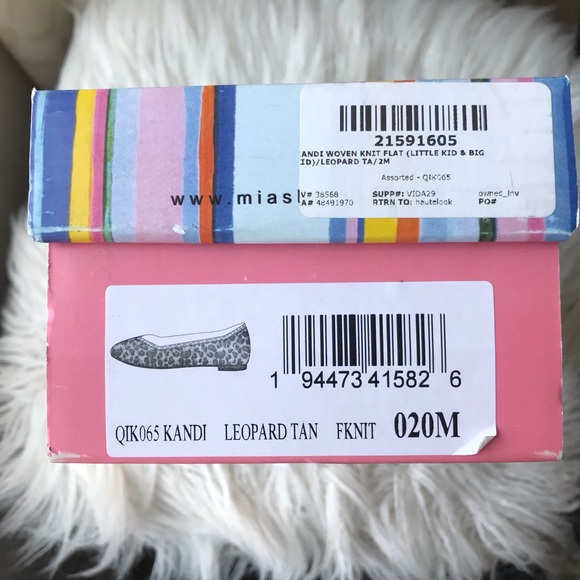 NWT. Mia kids kandi leopard flats. Size 2 - Picture 3 of 5